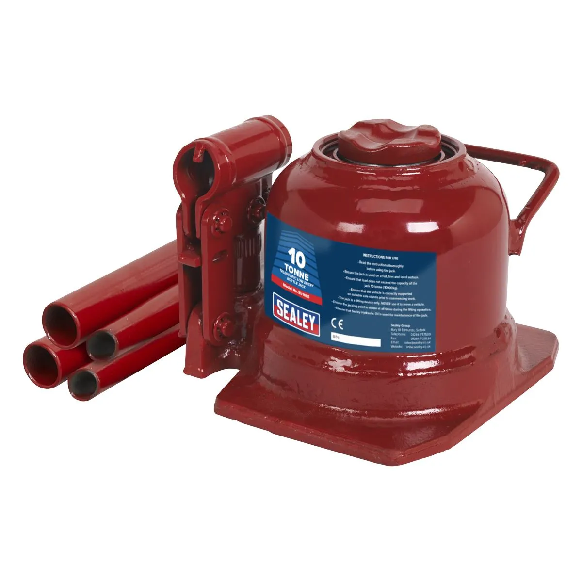 Sealey Low Profile Telescopic Bottle Jack 10 Tonne
