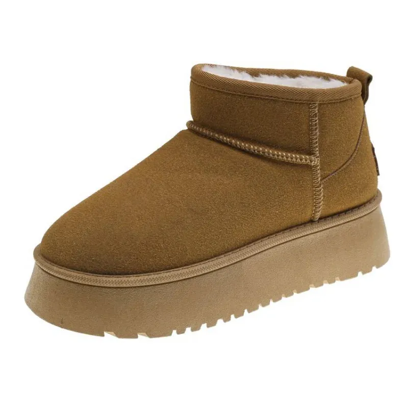 Thickened Fluff Women's Snow Boots Comfortable Warm Ankle Boots Women Winter Ladies Shoes Chunky