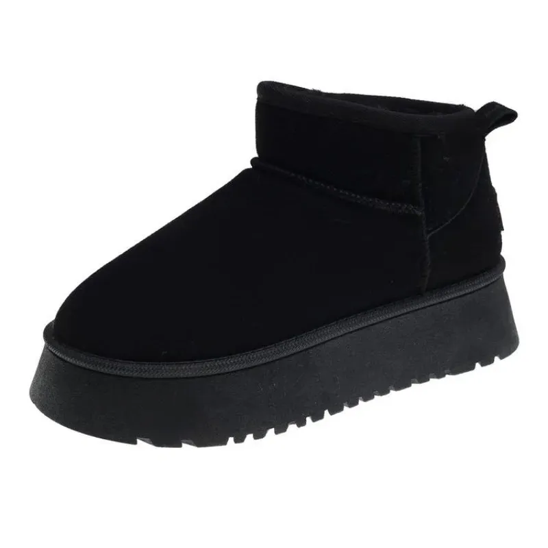 Thickened Fluff Women's Snow Boots Comfortable Warm Ankle Boots Women Winter Ladies Shoes Chunky