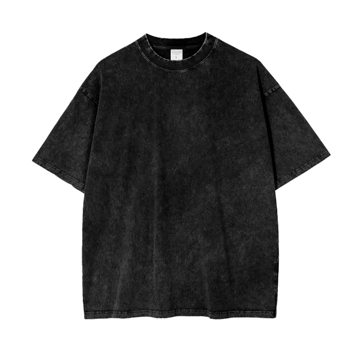 Transmasc Graphic Tee Purple Butterfly Streetwear Style on Black Acid Wash Oversize T-Shirt - 250 GSM