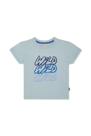 Wild Kid Tshirt Sterling Blue / Multi