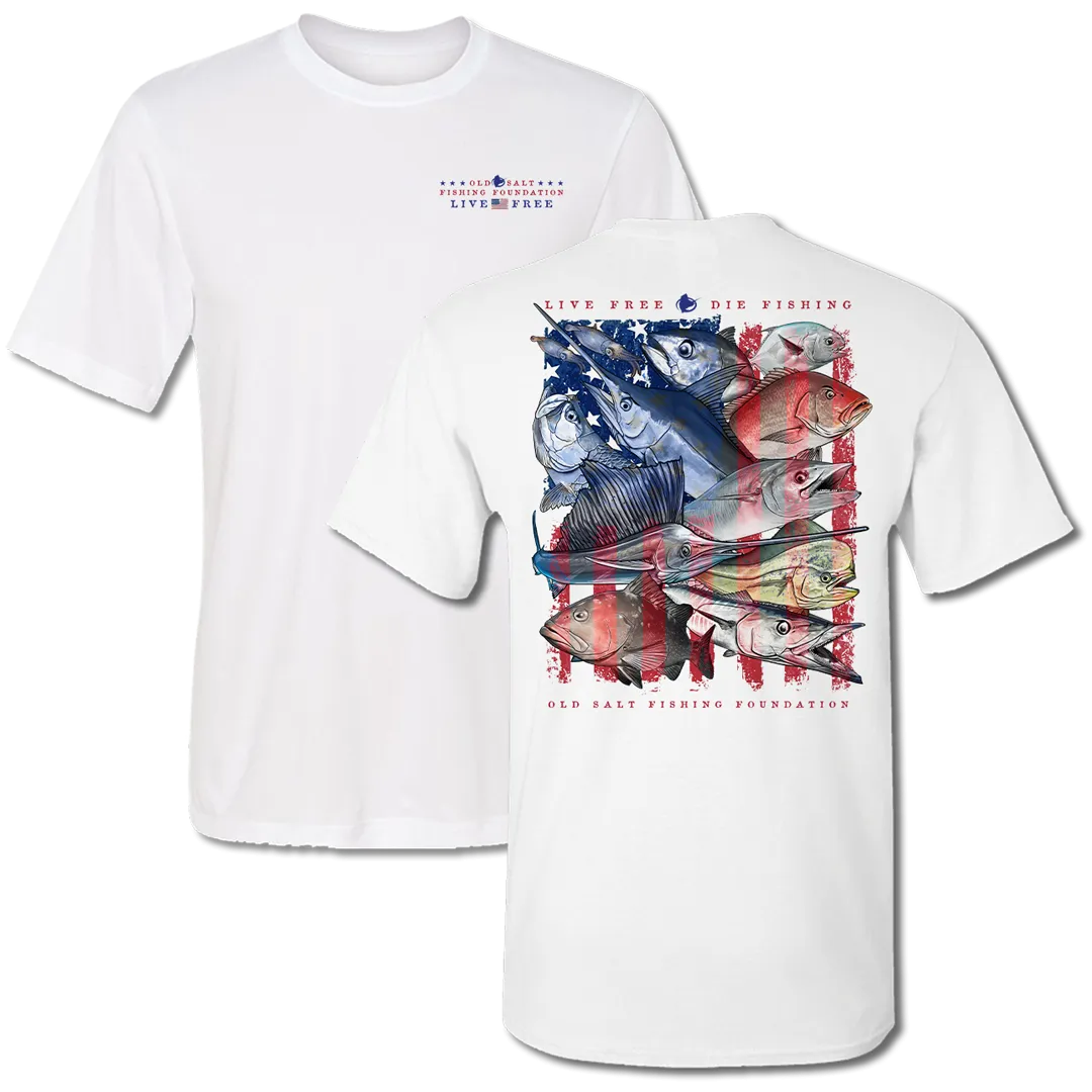 YOUTH Live Free - Saltwater Short Sleeve Performance Shirt