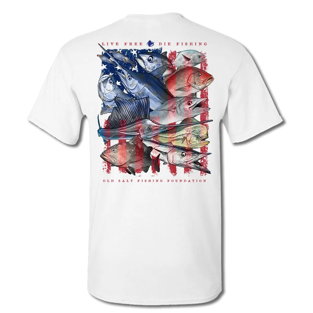 YOUTH Live Free - Saltwater Short Sleeve Performance Shirt