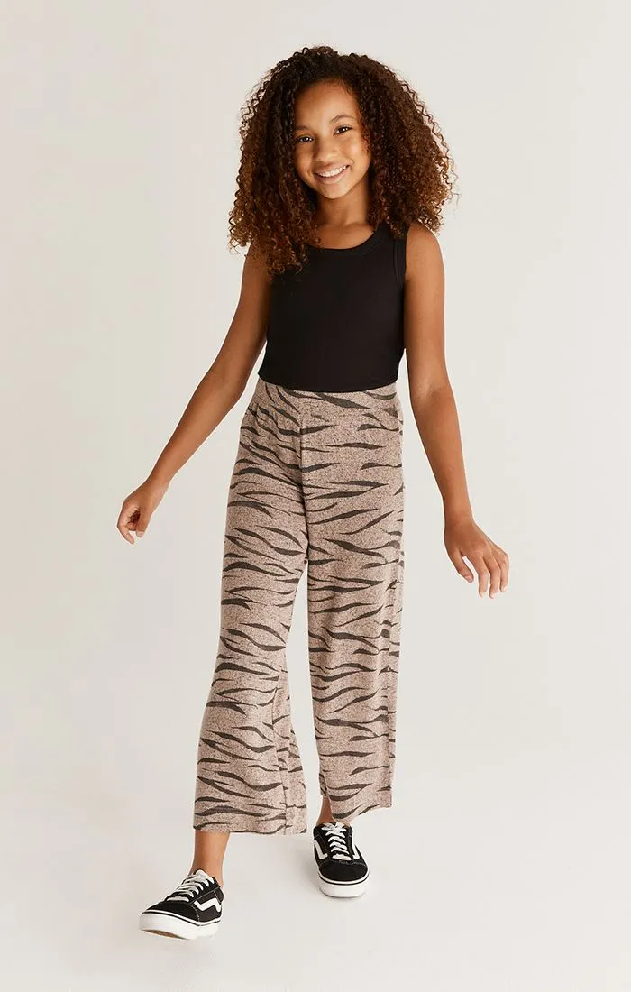 Z Supply Girls Brinley Zebra Pant - Frappe